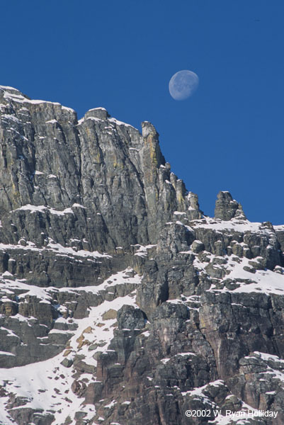 Morning Moon Over Mt. Oberlin