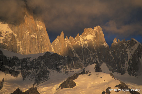 Mt. Fitz Roy Detail at Sunrise