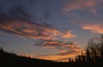 Sunrise near the Liard River